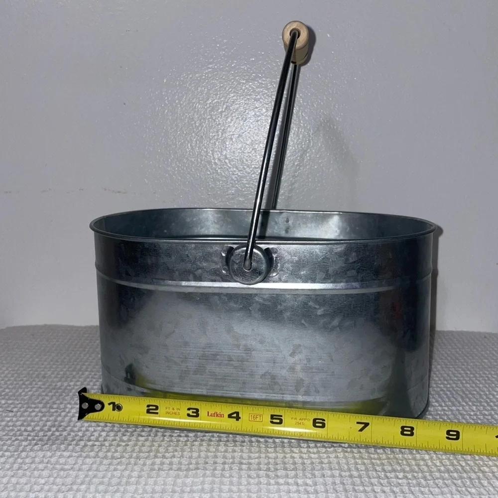 Christmas metal pails - target bullseye section